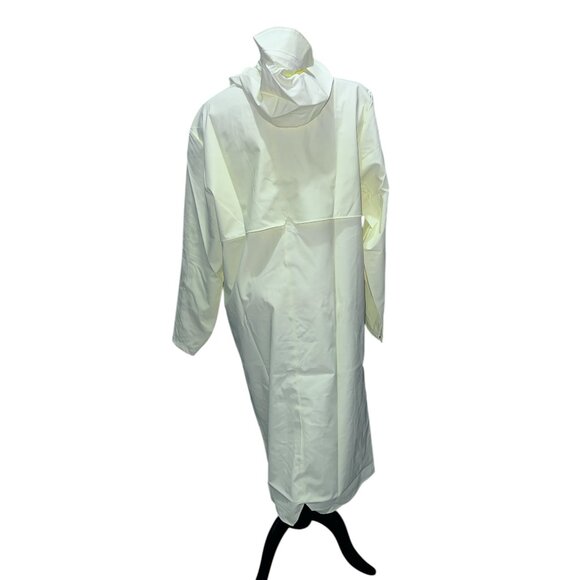 Rains NWT Veste Longer Rain Jacket Sz Large Unisex Womens Straw Yellow Hooded Lo - Picture 4 of 14